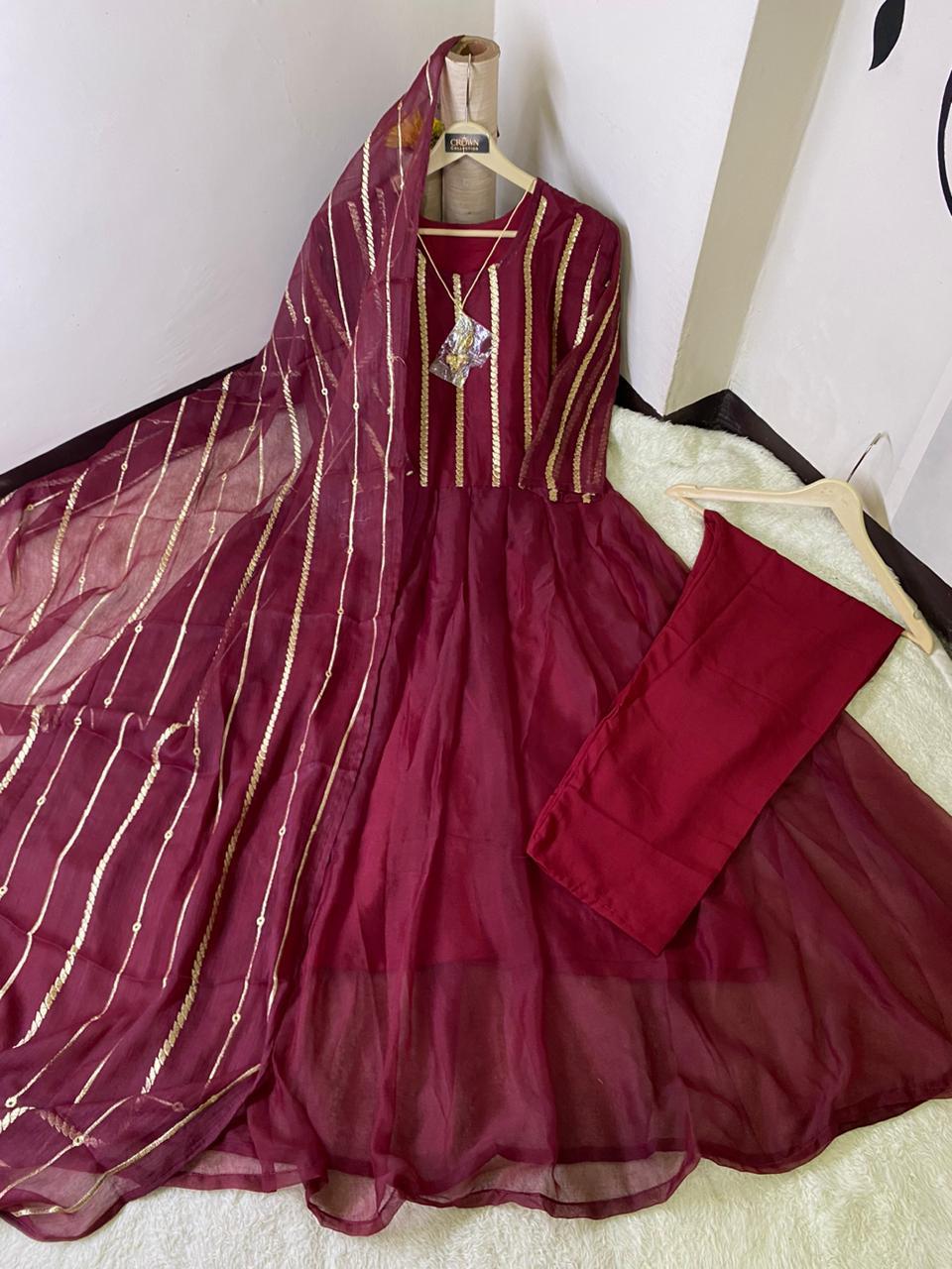 BEAUTIFUL EMBROIDERED SHIFFON MAXI