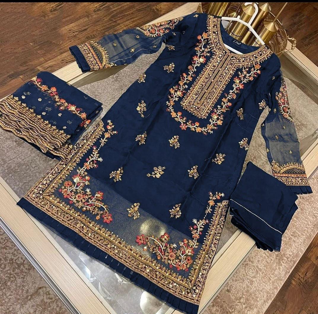 HEAVY EMBROIDERED 3PC