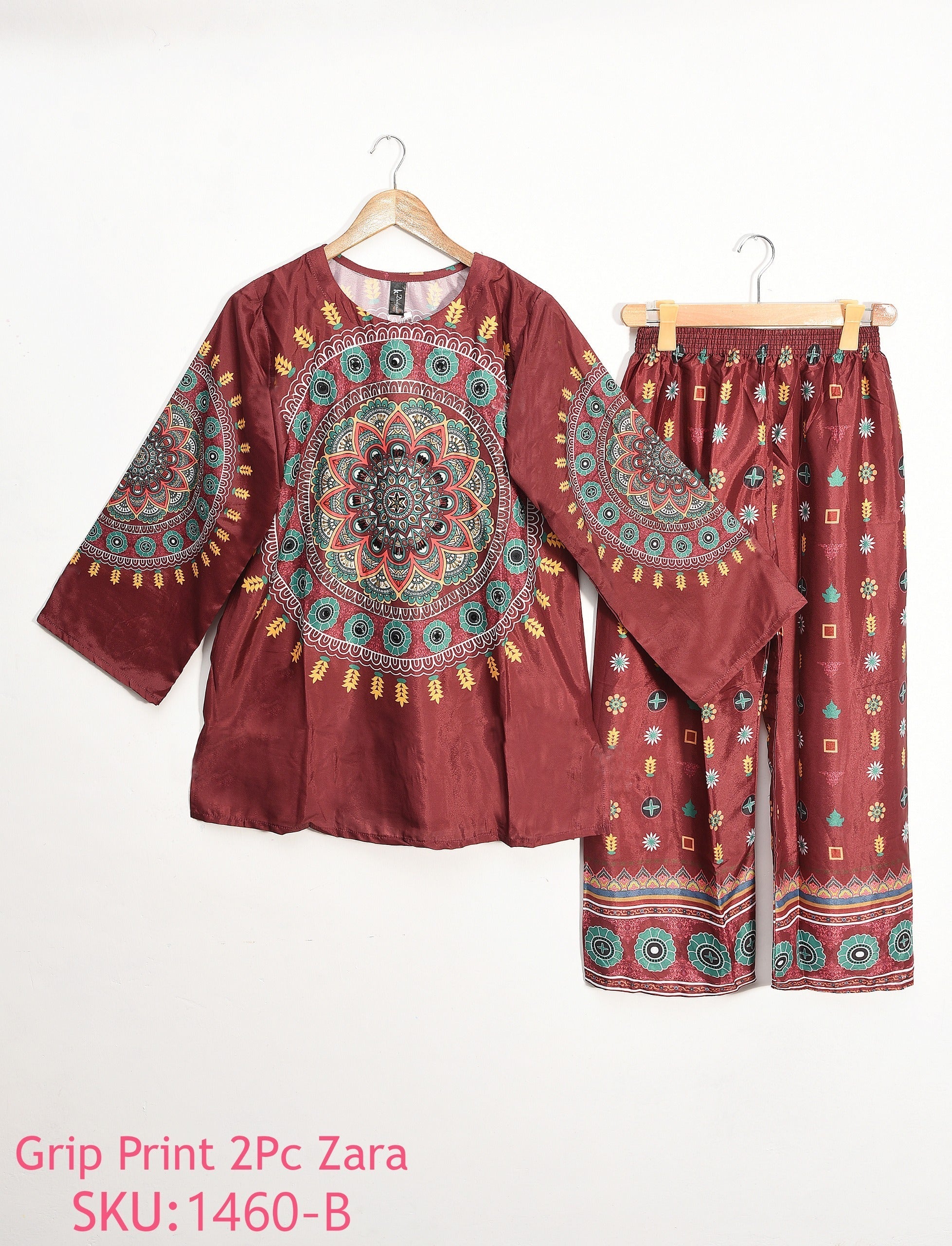 Printed shirt and printed trouser with handmade work