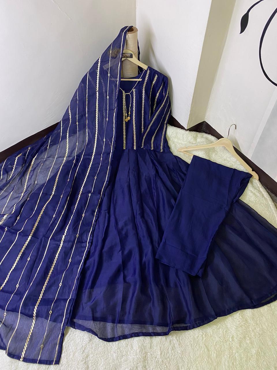 BEAUTIFUL EMBROIDERED SHIFFON MAXI